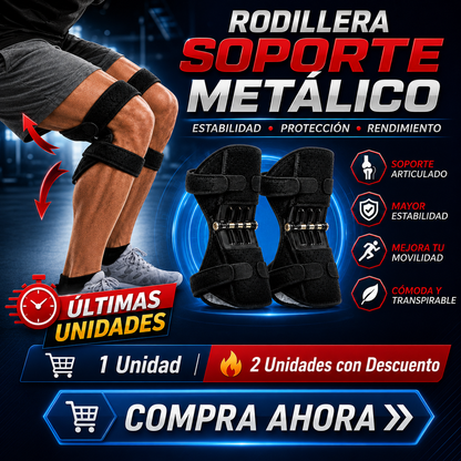 🦵⚙️ Rodilleras de Soporte Metálico | 💪 Más fuerza y mayor estabilidad | 1️⃣ 1 Unidad | 🔥 2 Unidades con Descuento