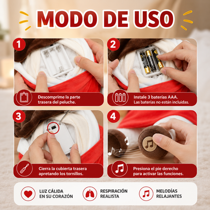💖 Peluche Jesús Conmigo™ | Respiración, Música y Luz Relajante ✨🎶