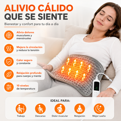 Manta Térmica Eléctrica | Alivio Muscular con Calor Terapéutico