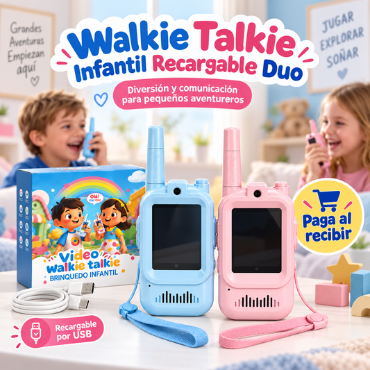 💙 Walkie Talkie Infantil Duo Recargable 📹📡 | ¡Habla, Juega y Vive Grandes Aventuras!