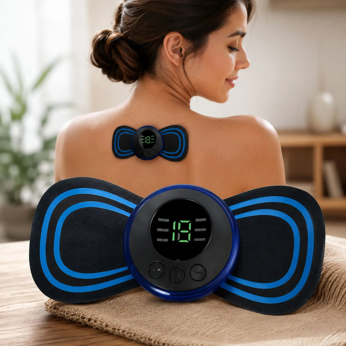 🔥 Combo Alivio Cervical y Muscular 2 en 1 💆‍♀️✨ Hombrera Térmica 🔥 + Masajeador Mariposa EMS ⚡🦋